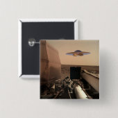 火星InSightエイリアンUFOソーサーの遭遇 缶バッジ (正面&裏面)