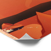 火星SFヴィンテージ旅行ポスター ポスター (角)