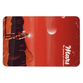 火星SFヴィンテージ旅行ポスター マグネット (横)