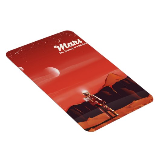 火星SFヴィンテージ旅行ポスター マグネット (右側)