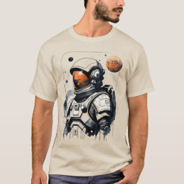 火星Tシャツ宇宙飛行士 Tシャツ