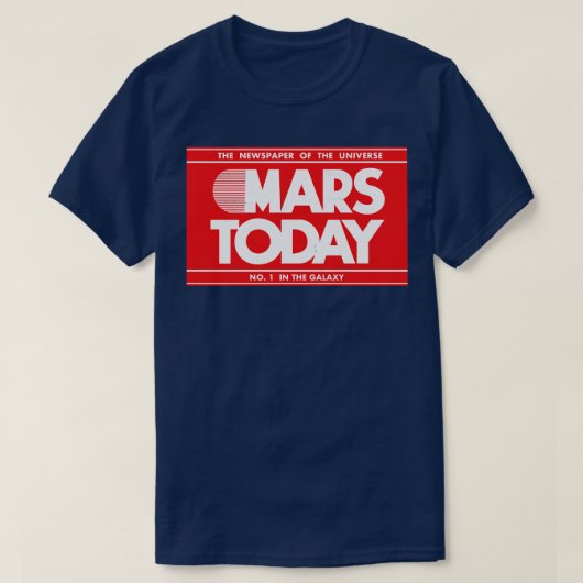 火星TODAY宇宙の新聞 Tシャツ (デザイン正面)