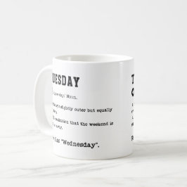 火曜おもしろい辞書マグ – コーヒー中毒者 コーヒーマグカップ