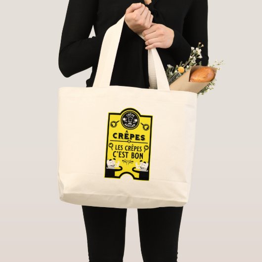 火曜パンケーキの日を祝う ラージトートバッグ (正面(商品))