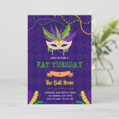 火曜日の脂肪質のパーティの招待状 招待状 (スタンド正面)
