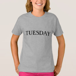 火曜日の長袖のティー Tシャツ