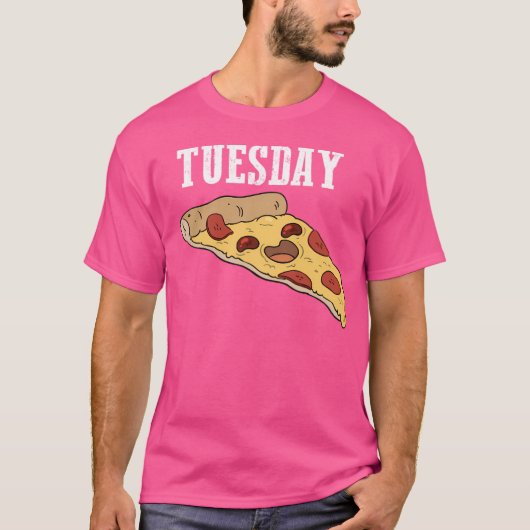 火曜日はピザの日 Tシャツ (正面)