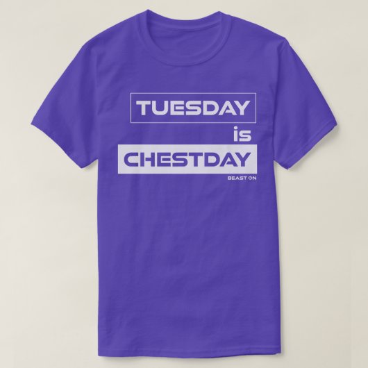 火曜日はChuri Day Chest TuesdayGymモチベーションFi Tシャツ (デザイン正面)