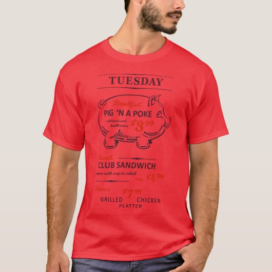 火曜日豚のナポキのお土産 Tシャツ (正面)