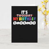 火曜日2月2日2022年2月2日誕生日 カード (黄色い花)