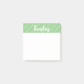 火曜日 – 緑 – 週の日 – 投稿Itメモ ポストイット (正面)