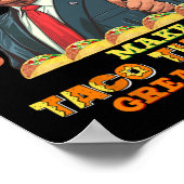 火曜日Make Taco Tuesday Again Donald 素晴らし Trump ポスター (角)