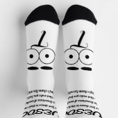 火曜詩ソックス – トレンディーおもしろい, White&Black ソックス (上部)