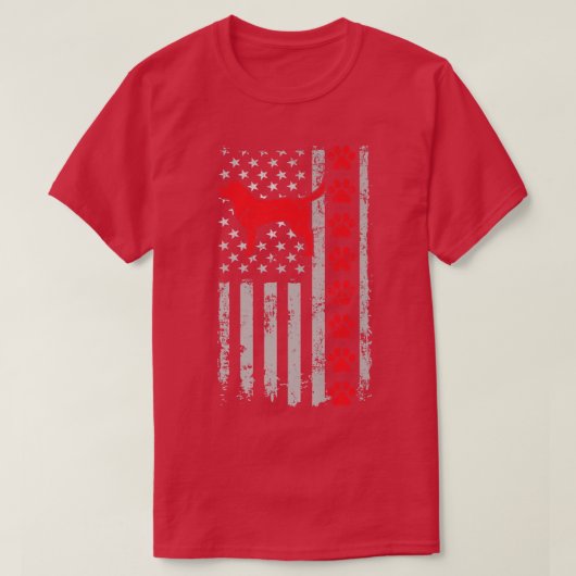 火最高の撃士ゴールドドール母パパ史上米国国旗の犬 Tシャツ (デザイン正面)