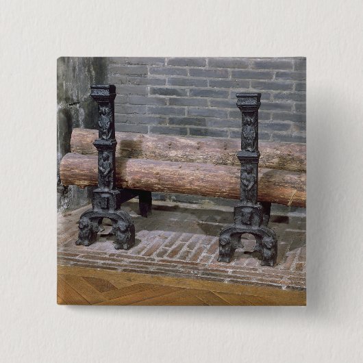 火格子 缶バッジ (正面)