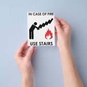 火気の場合は階段を使用 チラシ (手)