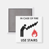 火気の場合は階段を使用 マグネット (正面/裏面)