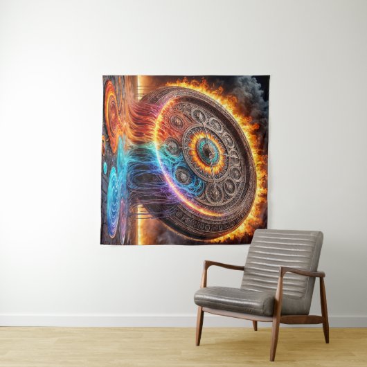 火気湯時計 タペストリー (インサイチュ(横))