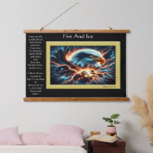 火氷の王ワシ 吊り下げ型タペストリー (寝室)