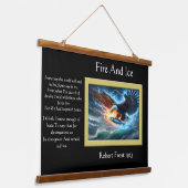 火氷鷲が威厳のある獲物を掴む 吊り下げ型タペストリー (傾斜あり)