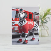 火消し犬と消防士の退職パーティー 招待状 (スタンド正面)