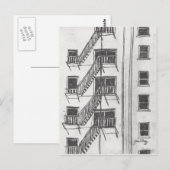 火災からの脱出 ポストカード (正面/裏面)