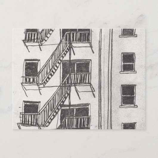 火災からの脱出 ポストカード (正面)