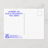 火災と水ドラゴンズ中国の任意の新年の〔占星術の〕十二宮図 シーズンポストカード (裏面)