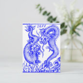 火災と水ドラゴンズ中国の任意の新年の〔占星術の〕十二宮図 シーズンポストカード (スタンド正面)