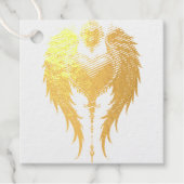 火災と金ゴールドのゴシックハート。 フェイバータグ (正面)