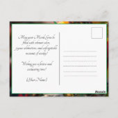 💚💜💛火災と金ゴールド：マルディグラススペクタクル ポストカード (裏面)