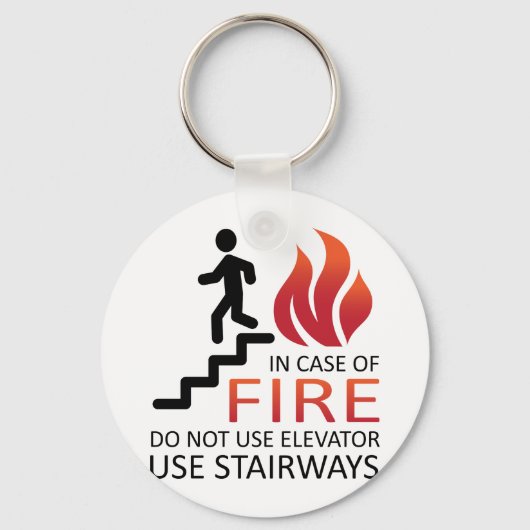 火災の場合 キーホルダー (正面)