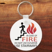 火災の場合 キーホルダー (正面)