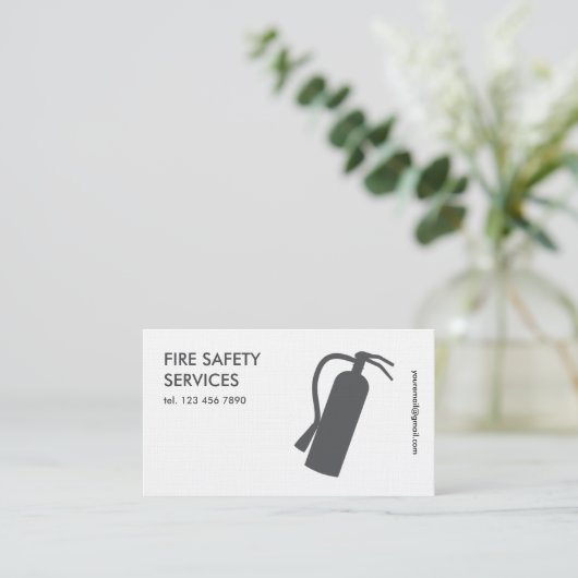火災の安全性 名刺 (スタンド正面)