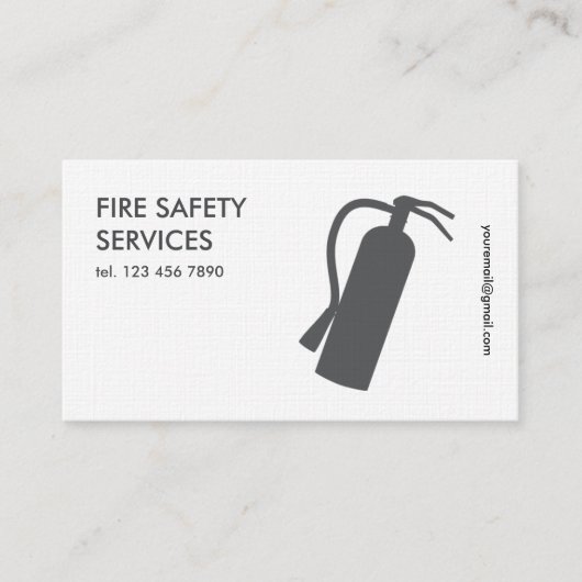 火災の安全性 名刺 (正面)