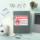 火災の際はエレベーターを使用しないでください シール (iPadカバー)