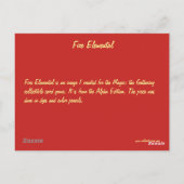 火災エレメント ポストカード (裏面)