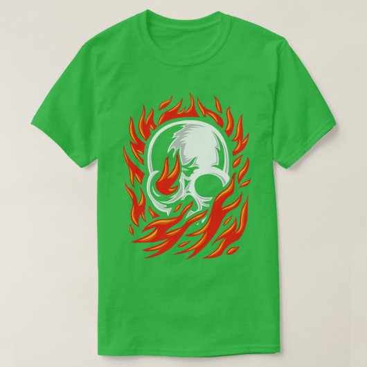 火災スカル Tシャツ (デザイン正面)