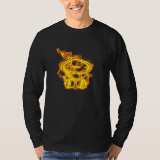 火災パイロットハットとサングラスフレイムフライトピロ Tシャツ