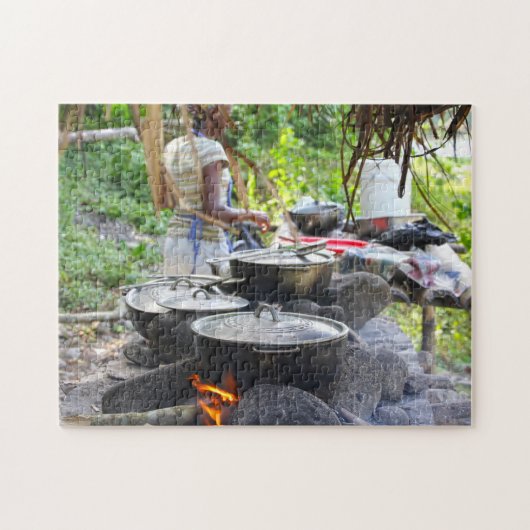 火災ポットジャマイカビーチ。 ジグソーパズル (横)