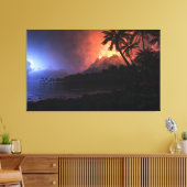 火災リングや輪（夜間） キャンバスプリント (インサイチュ (リビング))