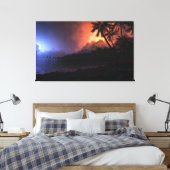 火災リングや輪（夜間） キャンバスプリント (インサイチュ (寝室))