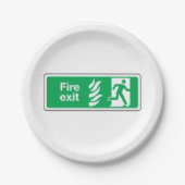 火災出口標識 ペーパープレート (正面)