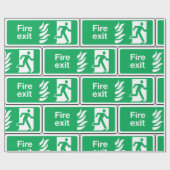 火災出口標識 ラッピングペーパー (フラット)