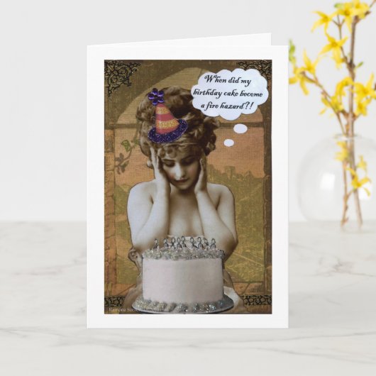 火災危険誕生日 カード (黄色い花)