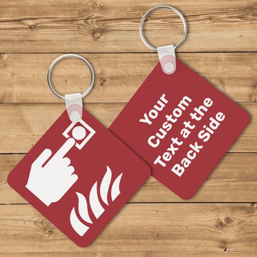 火災報知ボタンの安全標識 キーホルダー