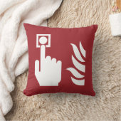 火災報知ボタンの安全標識 クッション (ブランケット)