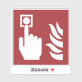 火災報知ボタンの安全標識 シール (シート)