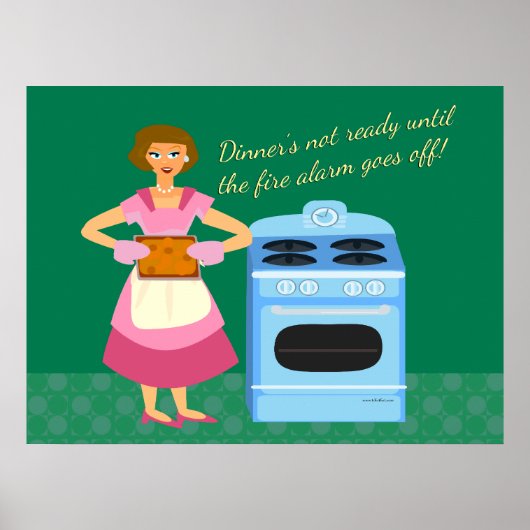 火災報知器は夕食の時間を意味する ポスター (正面)