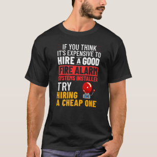 火災報知器インストーラシステム技術者の家の設計 Tシャツ